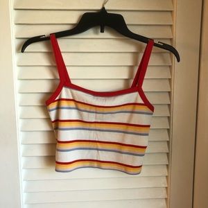 Cropped Stripped Tank Top